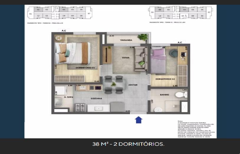 Apartamento, 2 quartos, 55 m² - Foto 22